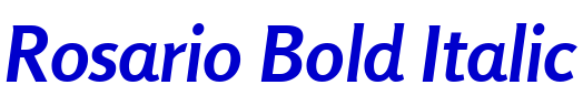 Rosario Bold Italic шрифт